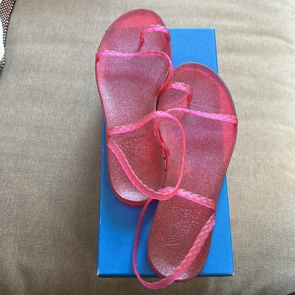 Ancient Greek Pink Jelly Sandals “Eleftheria” Shoe — Worn Twice - Picture 8 of 10